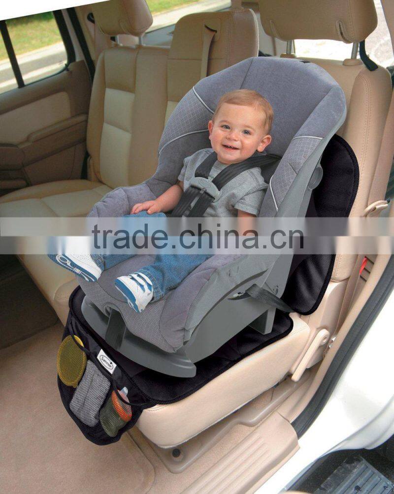 the best selling Child Car Seat Protector Easy Clean Auto Seat Storage Pocket with Black
