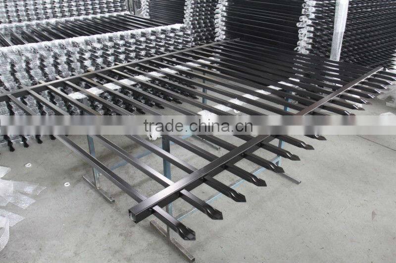 Commercial properties pressed spear top tubular fence for Australia market