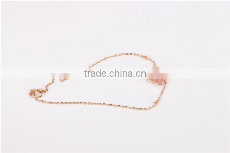 Lovely cute flower bracelet 925 cheap silver bracelet with pink onyx bracelet