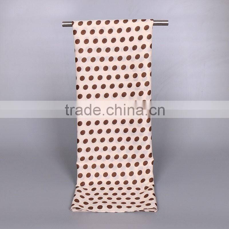 Bulk Selling Fashion Cute Cotton Viscose Wave Polka Dot Scarf Shawl