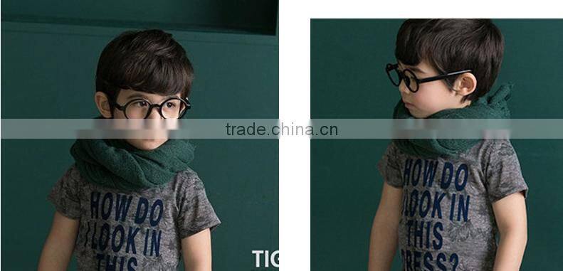 Fashion Trend All-match Autumn Winter Warm Soft Acrylic Baby Kids Boys Girls Solid Plain Scarf