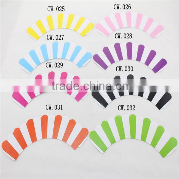 Eco friendly Party Supplies Blue Wedding Cake Decoration Chevron Dot Stripe Star Heart Cupcake Wrappers