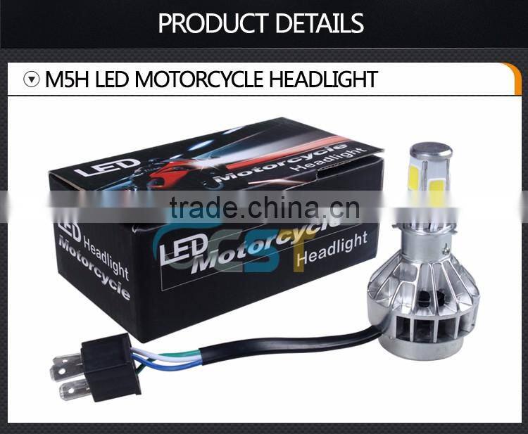 High quality fan design 9600LM super bright 12V 24V led motorcycle headlight