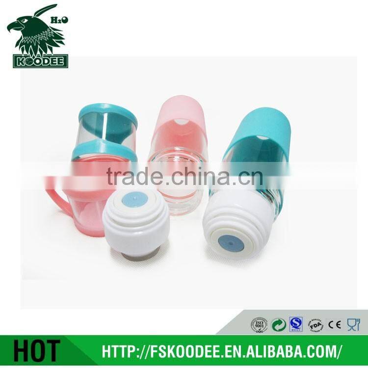 2016 Kid's gift Temperature resistant high borosilicate glass water bottle