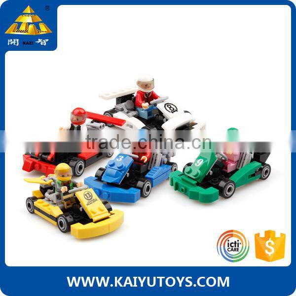 KAZI building blocks 74pcs cheap dinosaur game racing car