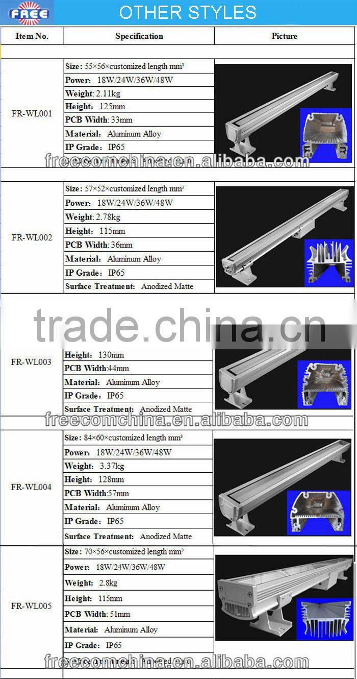 Commonly used for LED wall washer lamp accessories,aluminum die casting,18W/24W/36W/48W,made in China