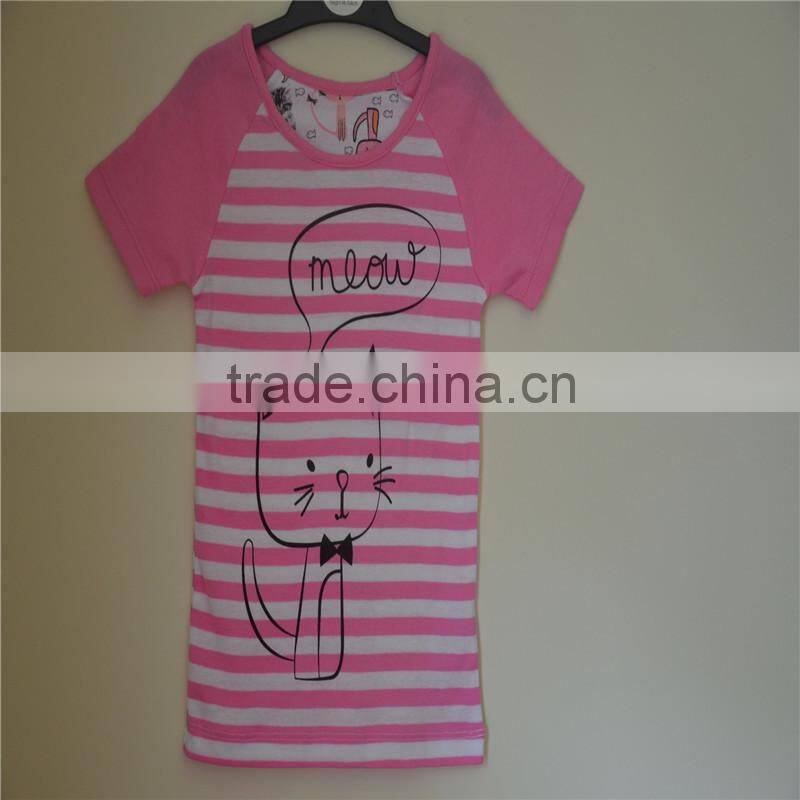 Factory wholesale low price girl summer animal with cat sets