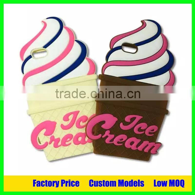 Factory open mold customized ice cream design silicone phone case for iphone 6 6plus