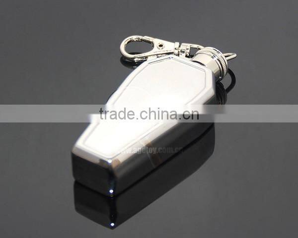 1oz Personalized Coffin Shape Stainless Steel Portable Flagon Kettle Oilcan 28ML Metal Travel Wine Pot Mini Custom Hip Flask