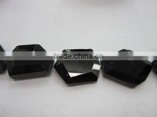Wholesale Tumbled flat loosen faceted gemstone manufacturer obsidian