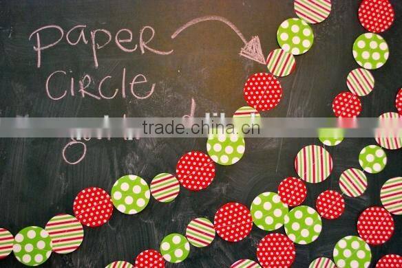 HOT!purple circle paper garland for home baby show decorations