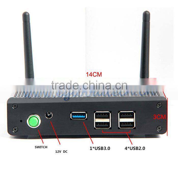 Intel atom mini pc4G Ram 32G SSD Intel Nuc Fanless Mini PC Celeron Dual Core 2 Thread N2810 2.0Ghz Home Computer Support Win 7/8