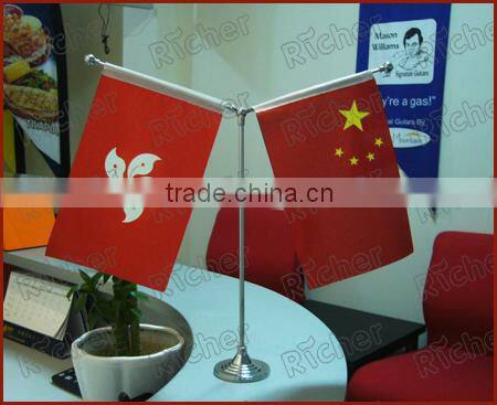 Table Flag with Metal Table Flagpole