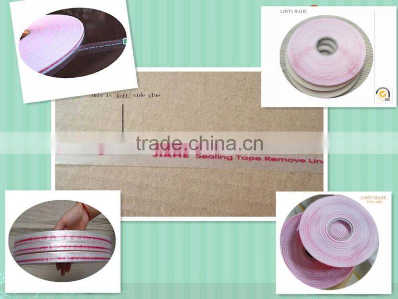 Resealable sealing tape used to seal OPP bag