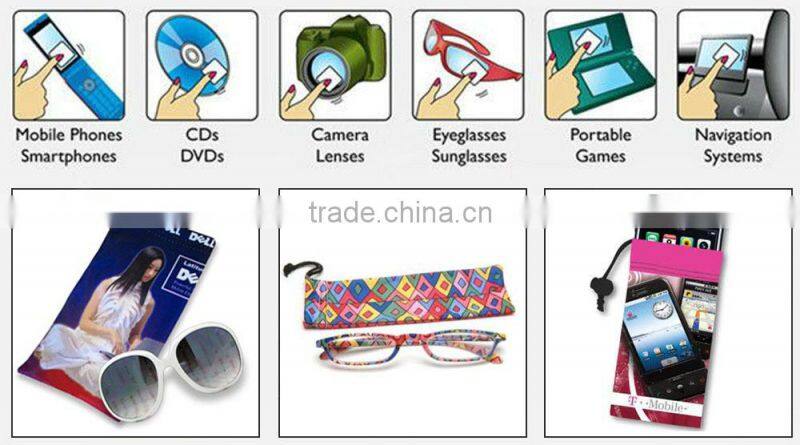 OEM fashion eyeglass case, colorful sunglasses pouch, microfiber wristband phone pouch