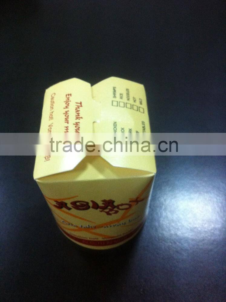 hot selling customized disposable food grade takeaway food paper packaging