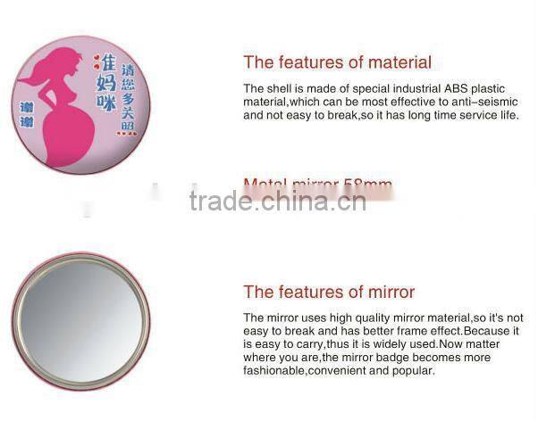 2016 Hot selling personal delicate designed beautiful tin hand mirror/gift Mirror