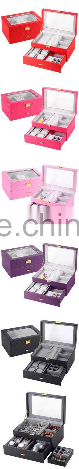 kraft purple jewelry box leather