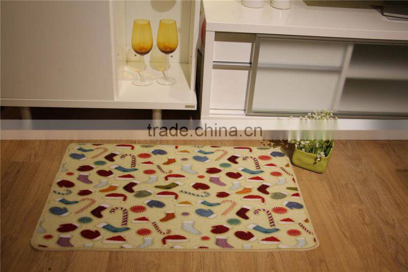 Wholesale price polyester anti slip floor mat