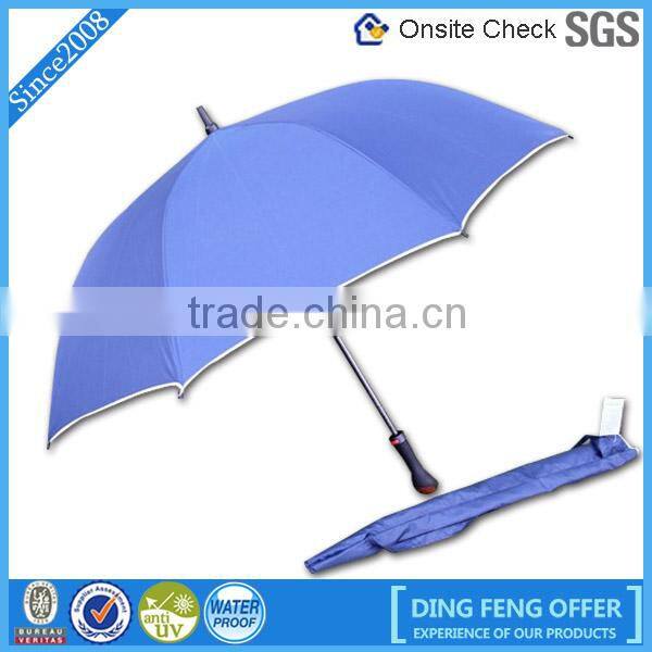 Wooden shaft protect sunshade walking stick umbrella