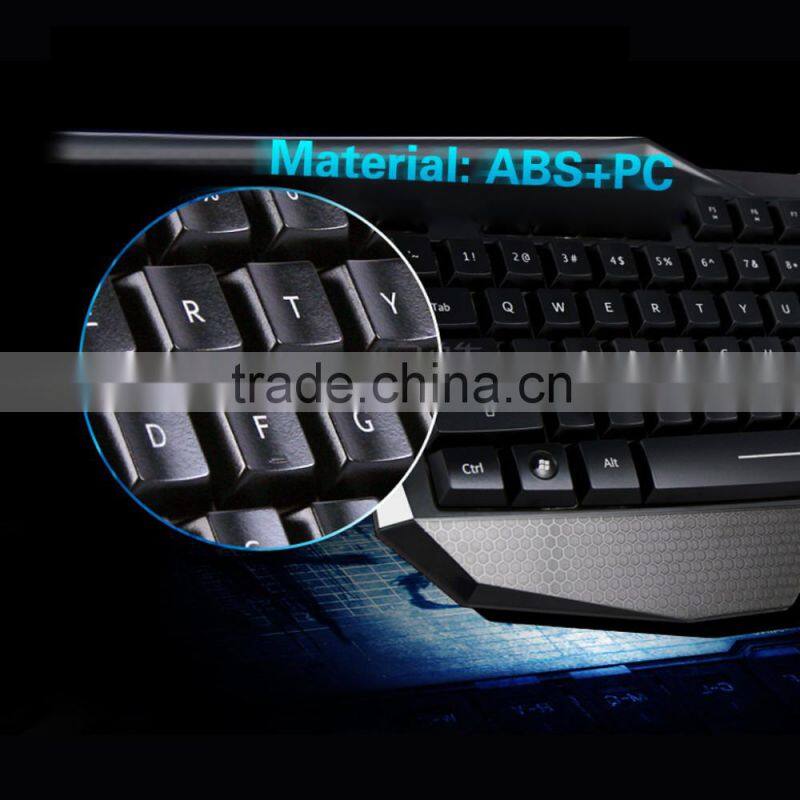 2015 New LED Illuminated Ergonomic Gaming Keyboard USB Multimedia Backlight Backlit Ultra-thin Keyboard
