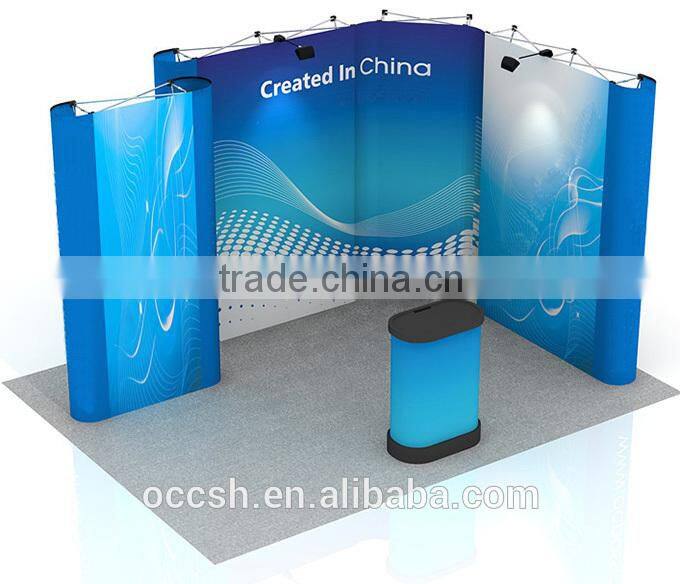Combined Pop Up Backdrop Aluminum Trade Show Display Stands