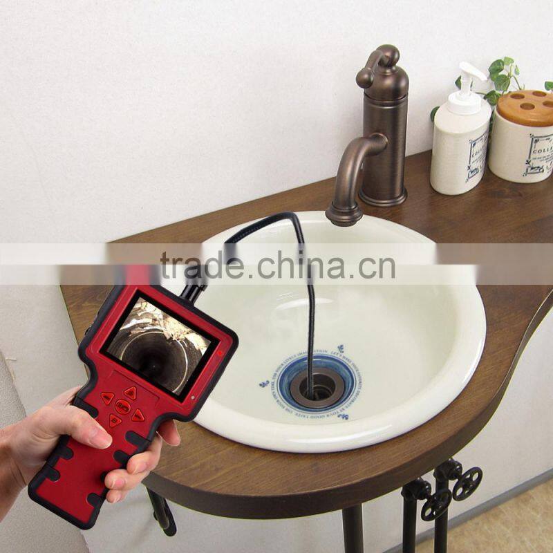 3.9mm Endoscope AV Zoom Borescope 1m Video DVR Recordable 3.5" Inspection Camera