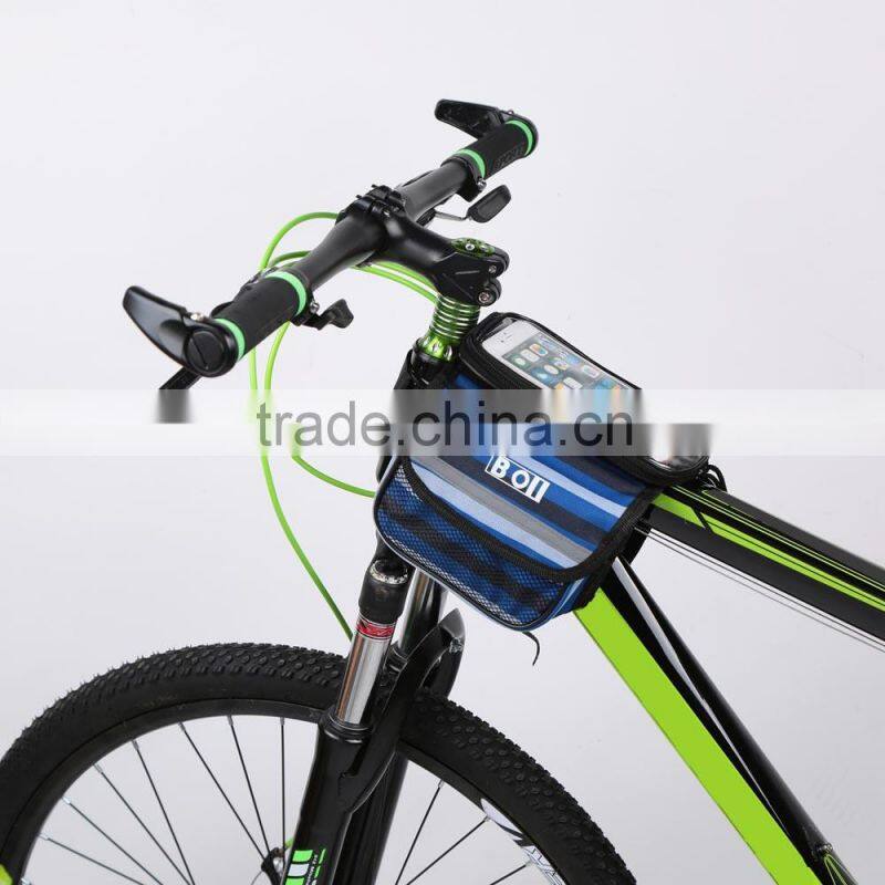 Outdoor Mountain Road Bike Bag Bicycle Front Tube Bag Cycling Phone Touch Screen Pouch Pannier Bike Bags Bicycle Accessories