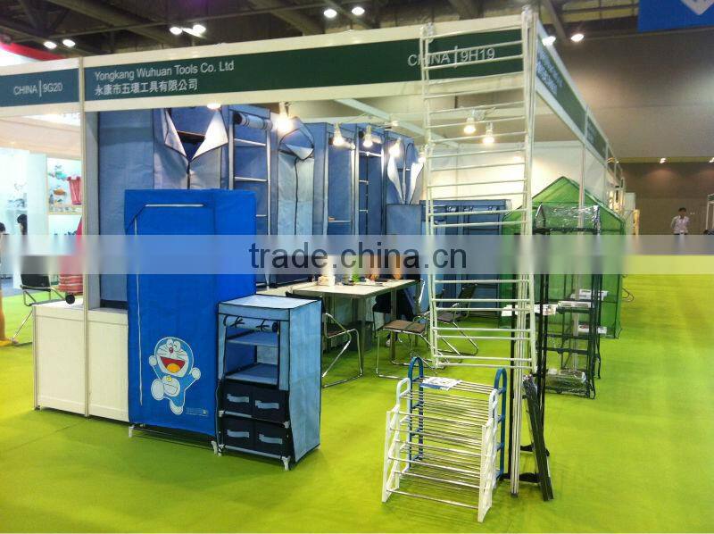 WUHUAN Space Saving Metal Shoe Rack With Non-woven Fabric