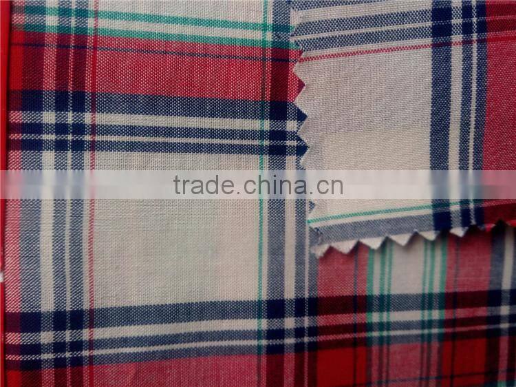 cotton poplin 32*32 100*80 57/58 yarn dyed shirt fabric