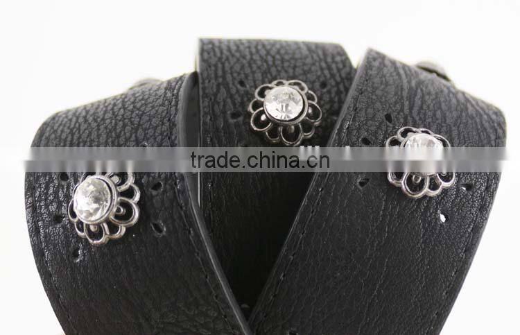 Women's Fashion flower studded rhinestone belt with shiny rhinestone accessories in Chinese factory