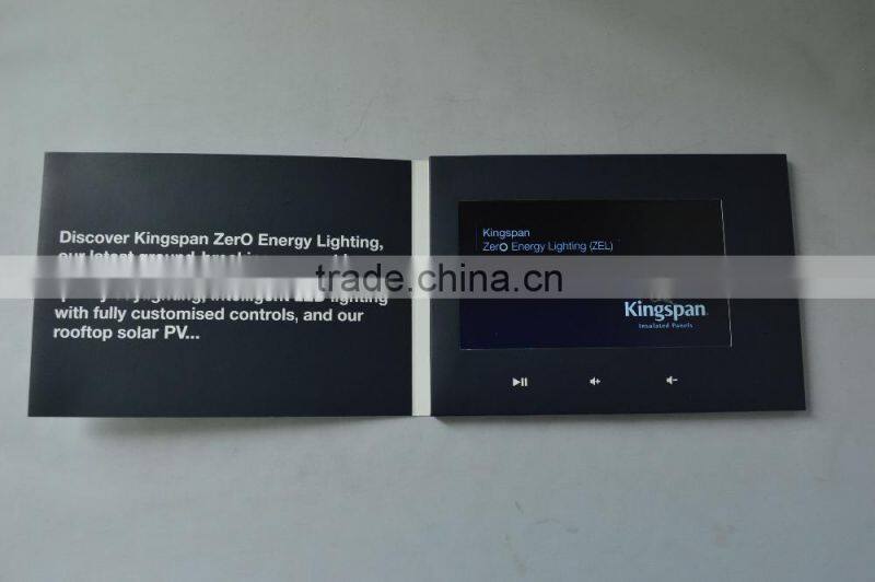 7 inch video brochure with customized Design Paper Cover