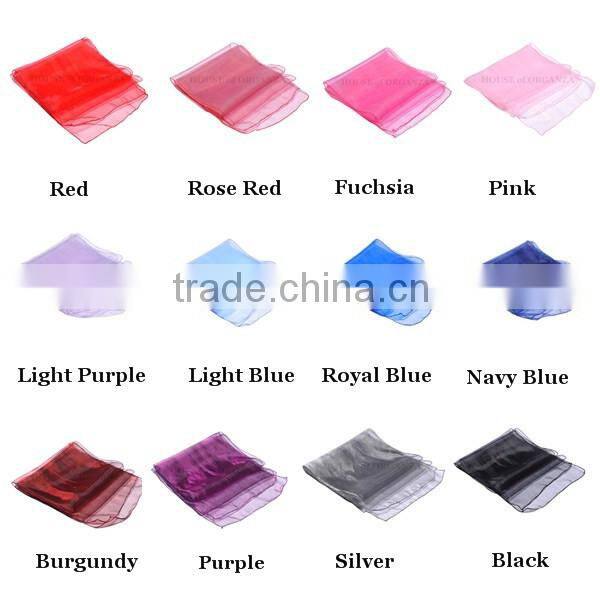 Wedding Decor Supplies Banquet Organza Table Cover Overlay Runners for Wedding Party Table Decoration