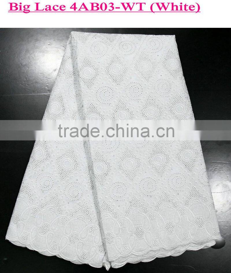 white bridal embroidered tulle lace fabric/big lace fabric with rhinestones for wedding party