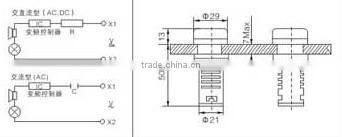 GD16-22SM CNGAD GD16 series red flashing buzzer warning light