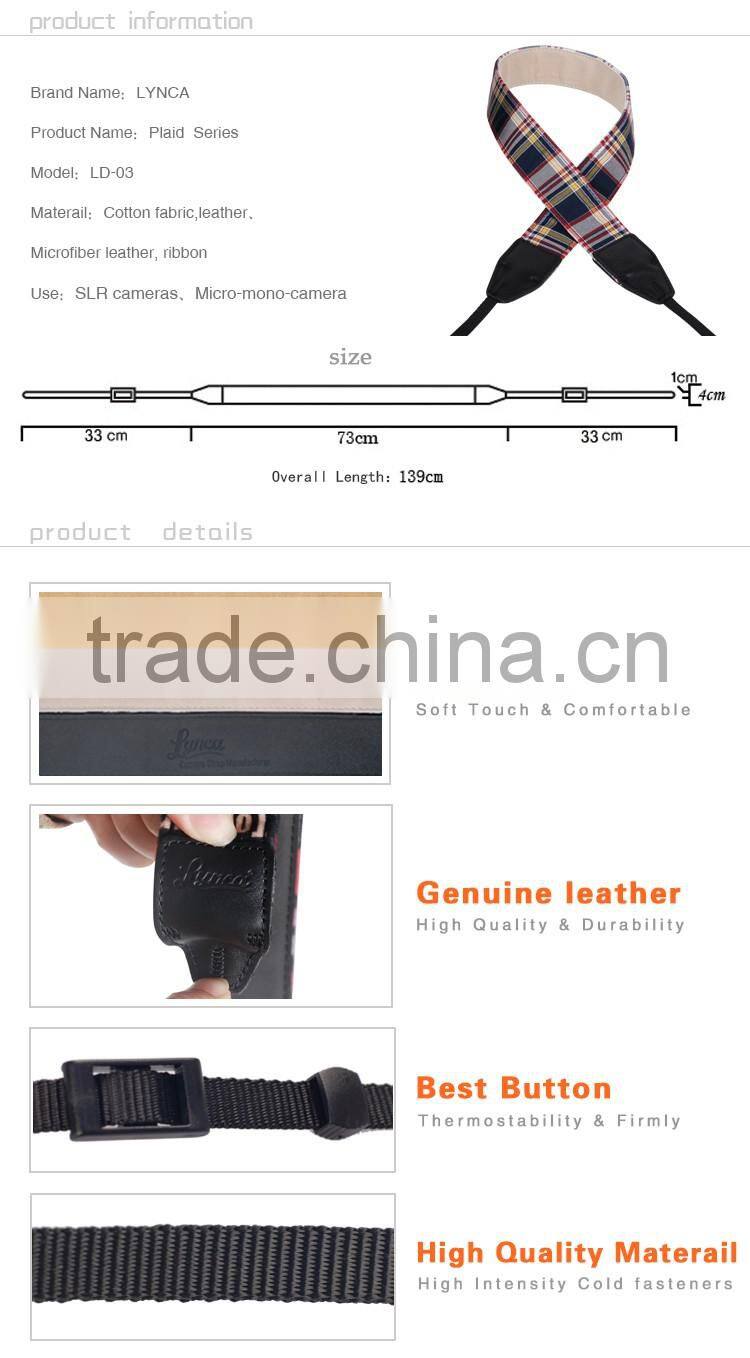 Fashion Plaid Style Camera Straps Shoulder Neck For DSLR for Canon for Nikon LD-03