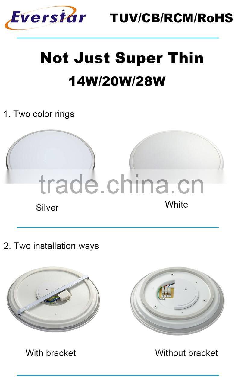 14W 20W 28W 2000lm IP20 Dimmable Super-thin Surface Mounted LED Ceiling Lighting