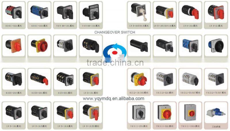 Changeover rotary cam universal switch LW42 LW40 Series 100A 3 poles panel installation electrical high voltage control machine