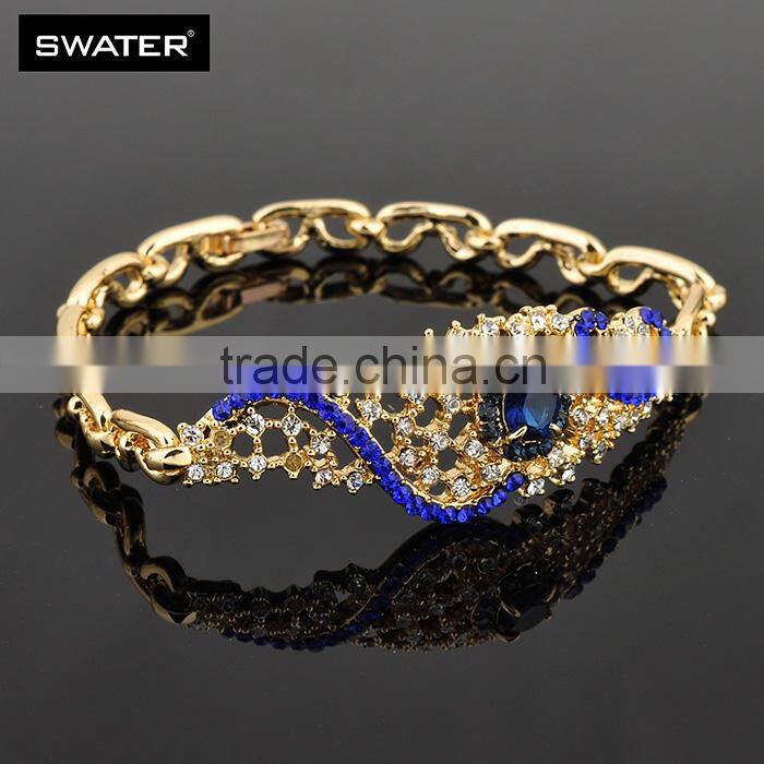 Jewelry 2016 Blue Gemstone Four Women Jewelry Set