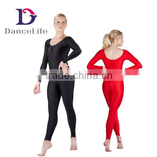 A2619 Long Sleeve Ankle Length Unitard athletic unitards with long sleeves ballet unitards for gymnastic unitard
