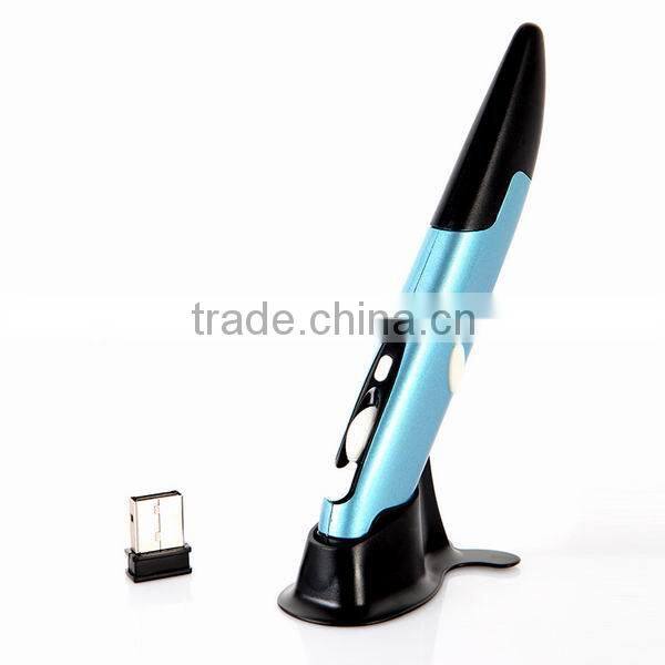 Fancy items optical oem pen shaped mouse wireless mouse 2.4ghz with USB receiver for corporate gift