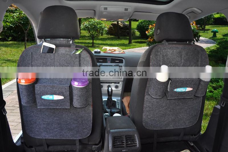 Factory supply back seat hanging organizer felt car storage bag color customized style big space