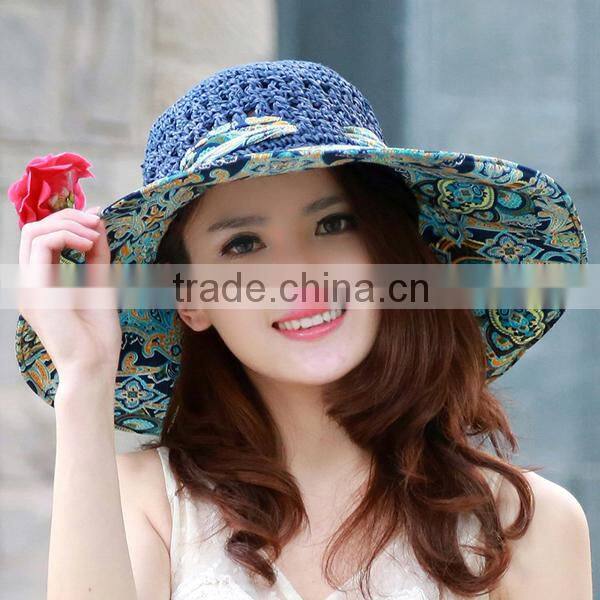 Chinese National wind New fashion women beach sun straw hats