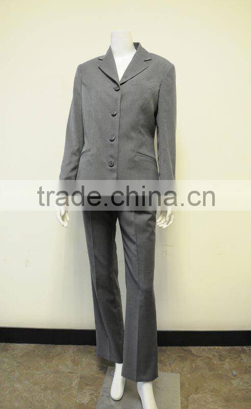 hot sell 30%wool, 70%polyester new design ladies business suits/office suits