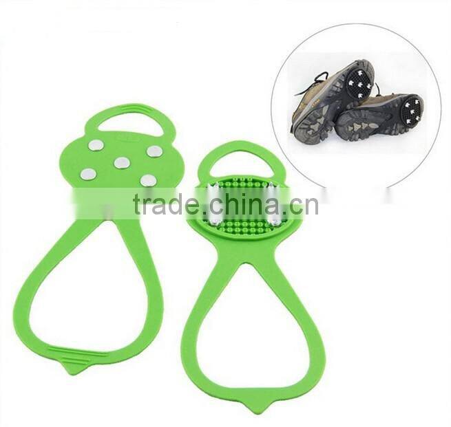 2016 Promotion anti-slip silicone rubber reusable shoe covers rain snow ice climbing crampons