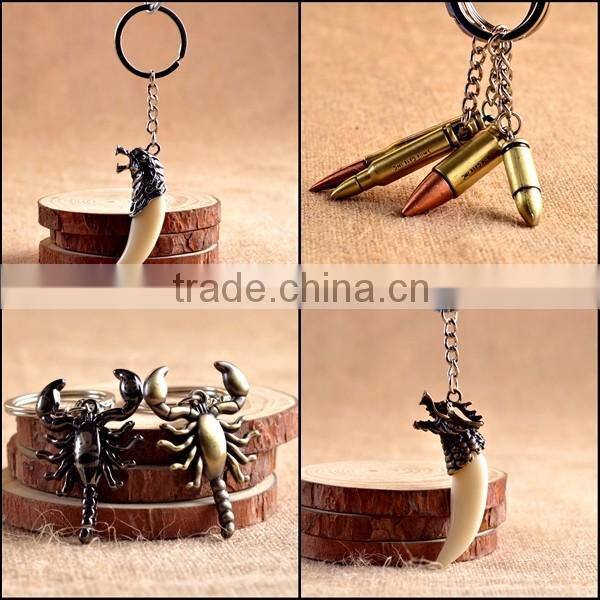Hot Sale Fashion Custom Metal Cartoon Keychain With Pendant Keyring KC13193