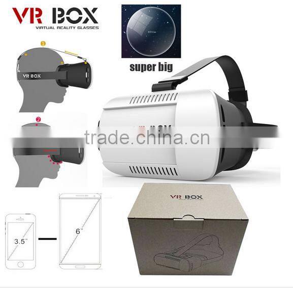 3D vr virtual reality headset 3d vr glasses 5th version for 3.5 to 6 inch smartphones for 3d movies.