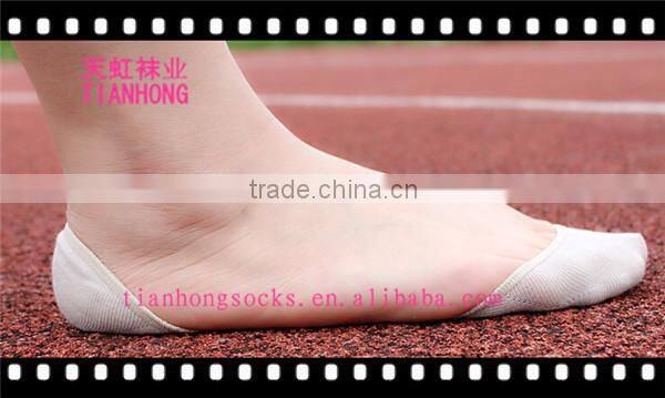 new arrival candy solor boat socks women invisible antislip socks with silicon gel heel
