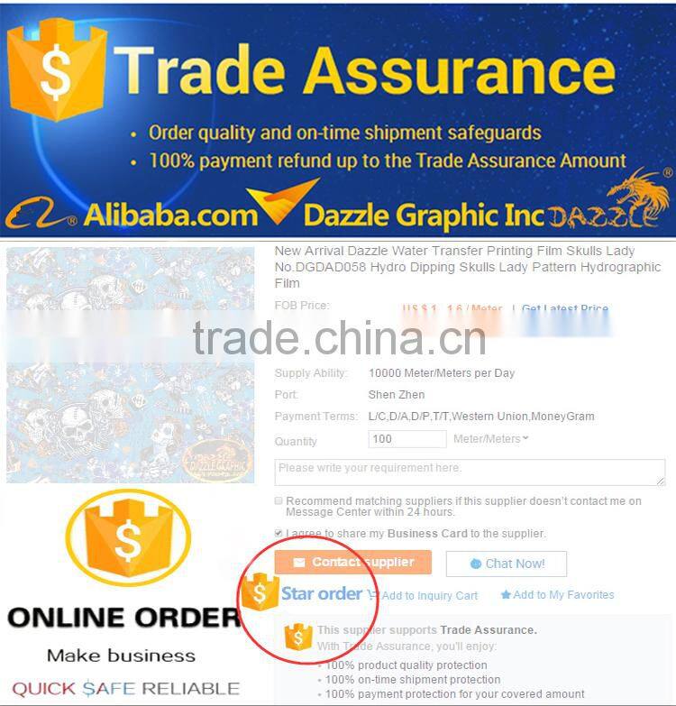 New Arrival Dazzle Graphic Leaves Camo Pattern Hydro Dipping No.MA497-1 Hydrographic Film Water Transfer Printing Film