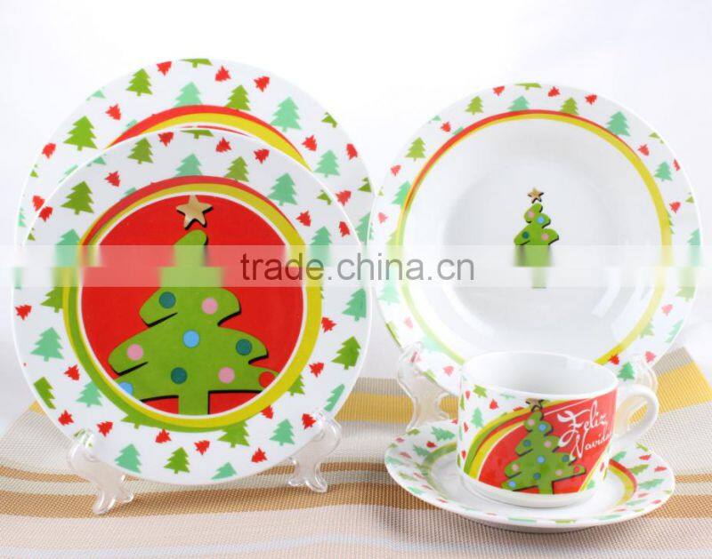 christmas porcelain dinner set/ceramic dishes/american style dinnerware